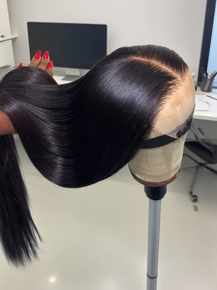 Hd Lace Frontal Wig Human Hair Pre Plucked - Perucas de Cabelo Humano Liso de