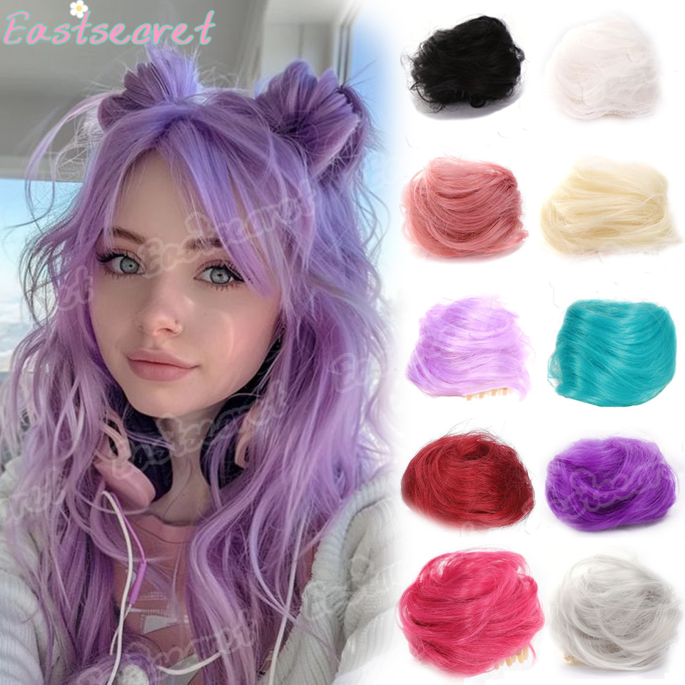 Claw Clip Messy Bun Hair Piece - Coque de cabelo sintético encaracolado Ombre