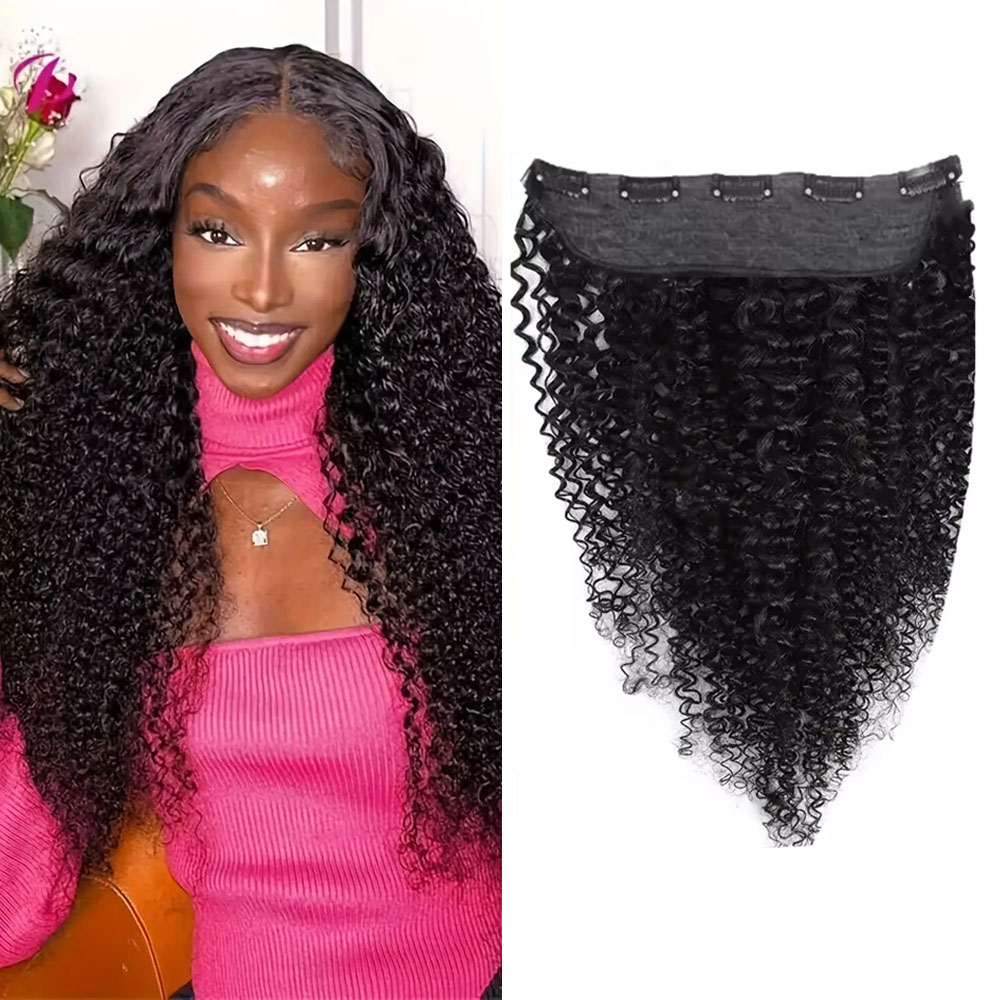 1 pçs clipes em uma peça exten - Seamless Clip In Hair Extensions Human Hair avaliação e preço