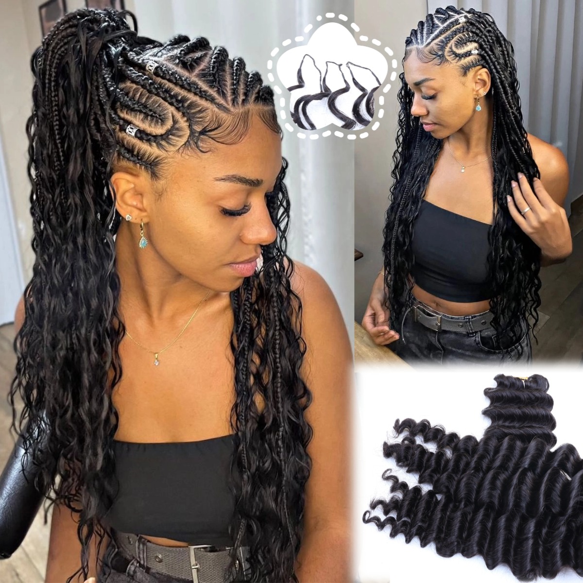 Cabelo Humano Natural Preto co - Hair Bundles avaliação e preço