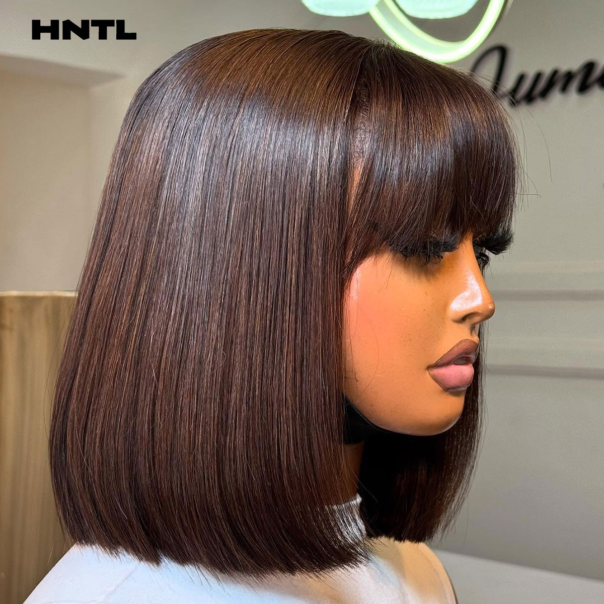 Peruca Bob de Cabelo Humano Ma - Pre Parted 13X4 Lace Front Bob Wig avaliação e preço