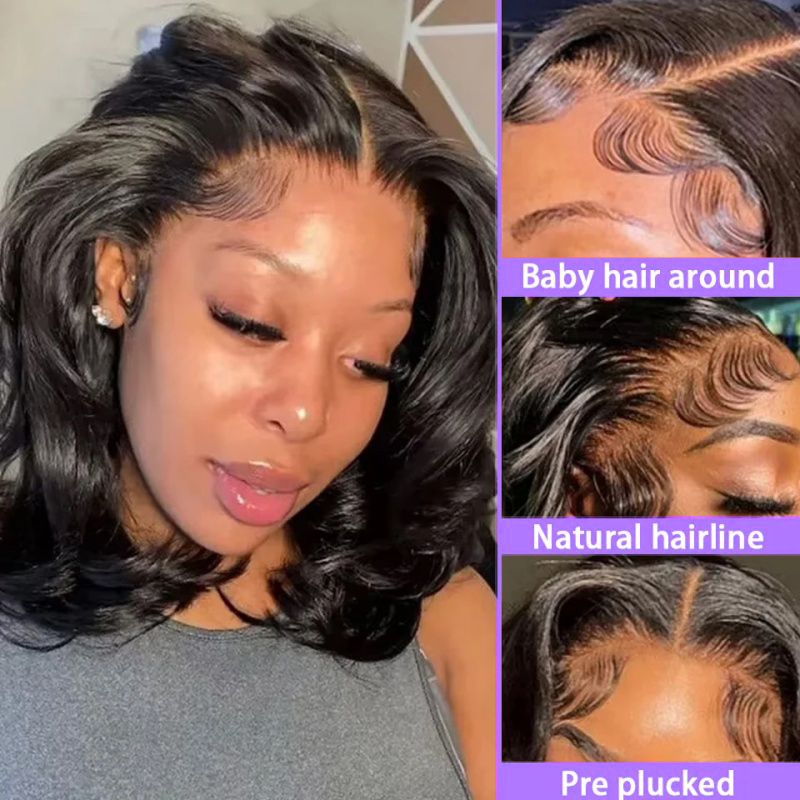 Peruca Curta Bob com Ondas Cor - Glueless Wear And Go Human Hair Wig avaliação e preço