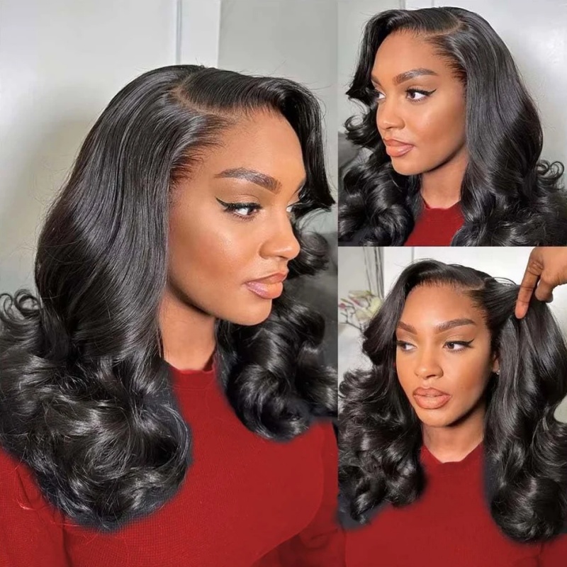 Peruca Curta Bob com Ondas Cor - Glueless Wear And Go Human Hair Wig avaliação e preço