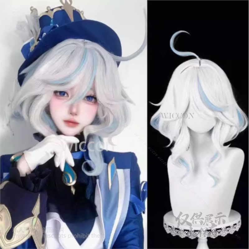 Anime jogo furina cosplay traj - Synthetic Wigs avaliação e preço