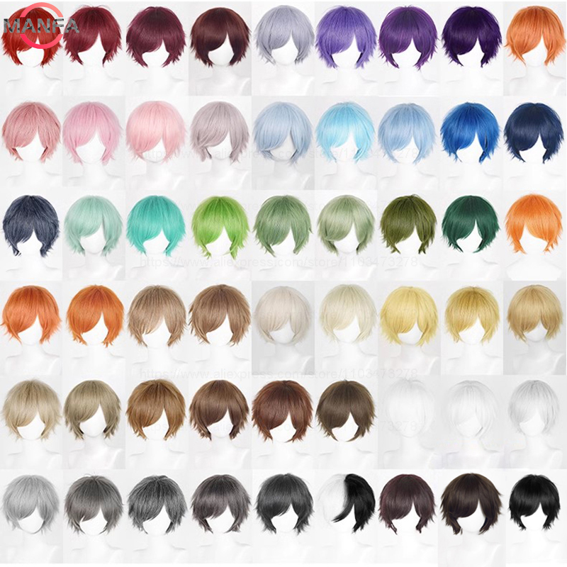 Anime 30cm curto reto peruca c - Synthetic Braided Wigs For Black Women avaliação e preço