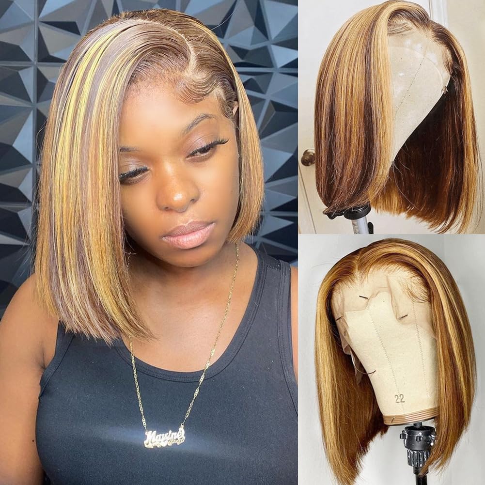 Peruca Bob de Cabelo Humano 13 - Pre Parted 13X4 Lace Front Bob Wig avaliação e preço