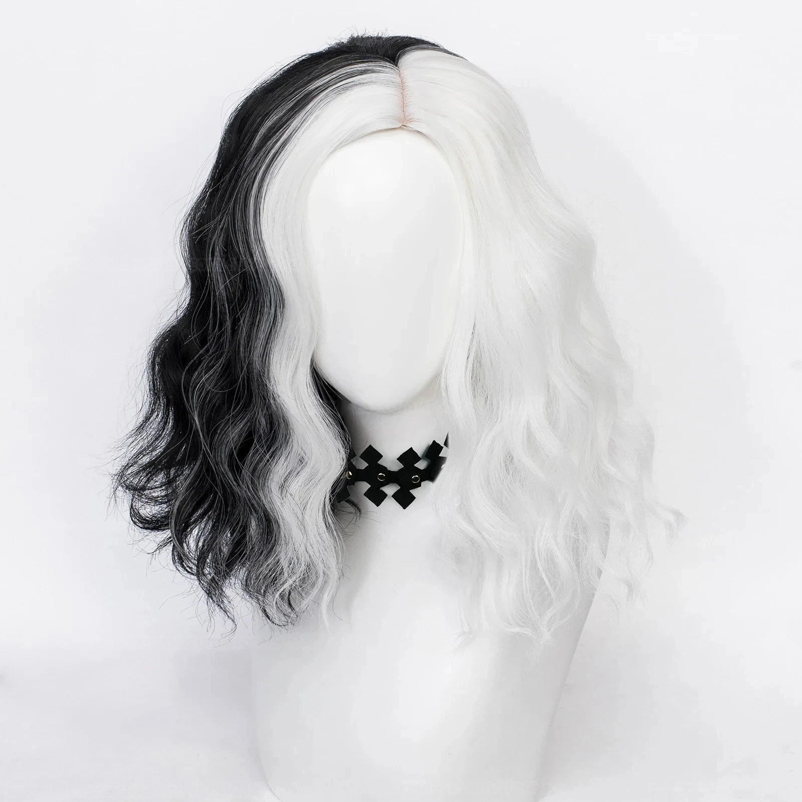 Peruca de Cosplay Cruella de V - Synthetic Braided Wigs For Black Women avaliação e preço