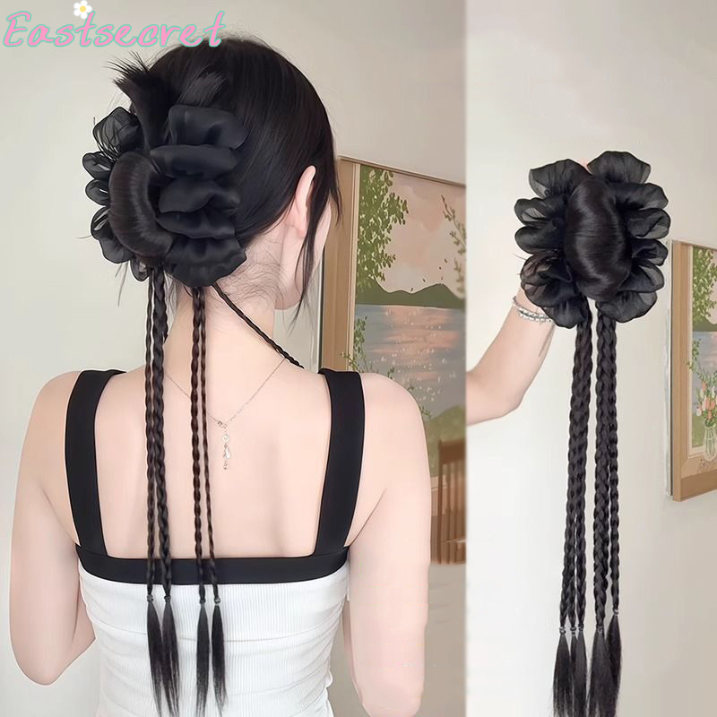 Presilha de cabelo com laço pr - Claw Clip Messy Bun Hair Piece avaliação e preço