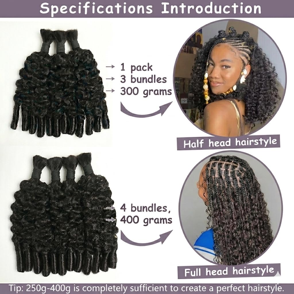 Cabelo Humano Cacheado Birmanê - Water Wave Bulk Human Hair For Braiding avaliação e preço