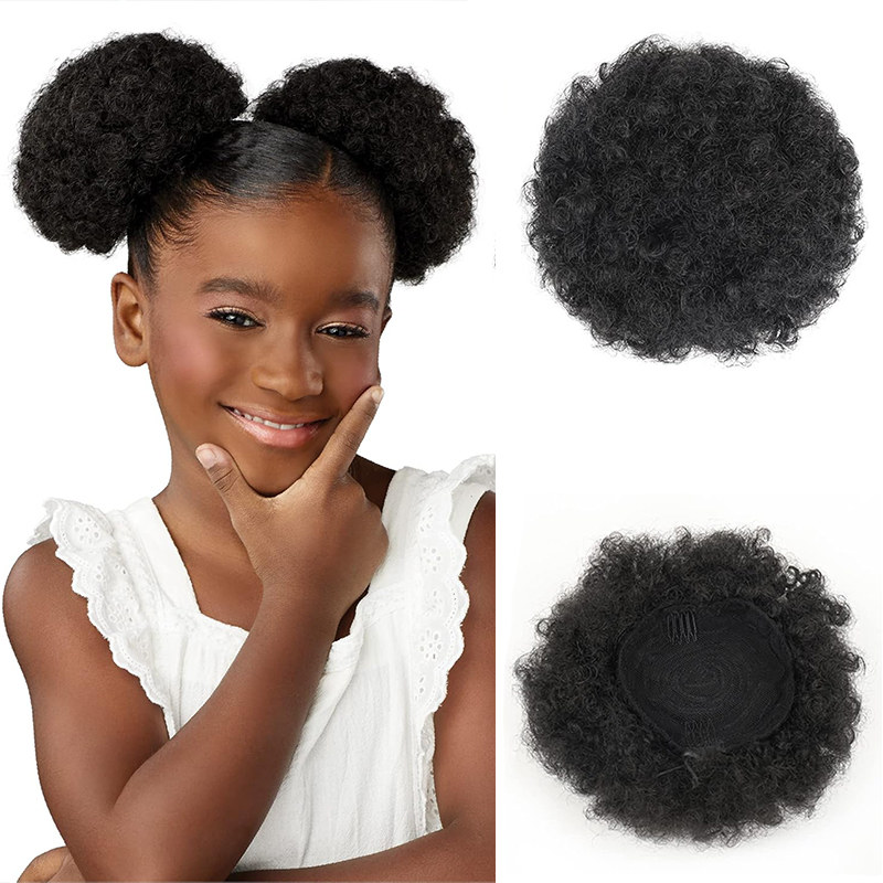 Sintético Afro Puff Drawstring - Drawstring Afro Curly Puff Ponytail avaliação e preço