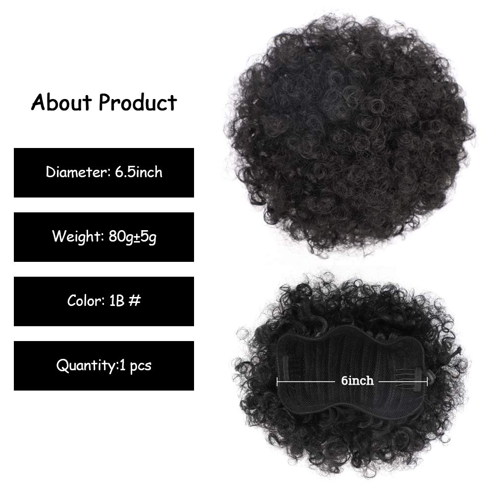 6 Polegada afro puff cordão ra - Drawstring Afro Curly Puff Ponytail avaliação e preço