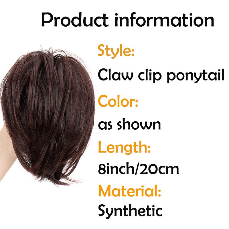Pedaço de cabelo sintético gar - Claw Clip Messy Bun Hair Piece avaliação e preço