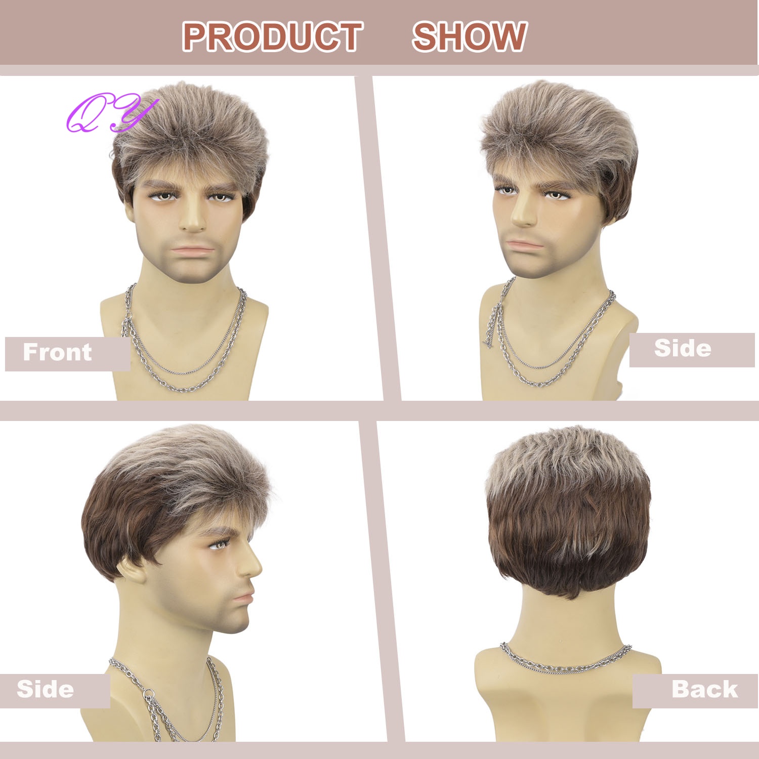 Peruca Sintética Curta Marrom  - Synthetic Wigs avaliação e preço