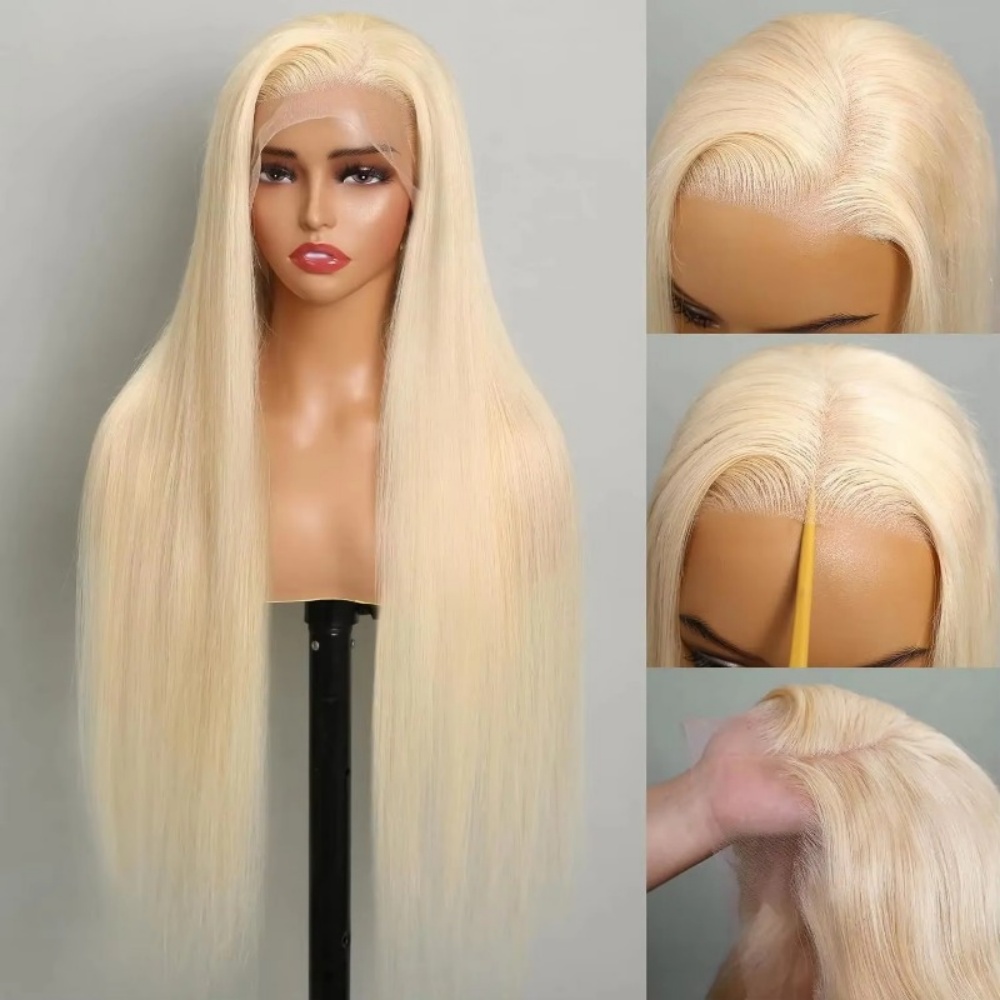 613 loira peruca de cabelo hum - Lace Front Wigs avaliação e preço