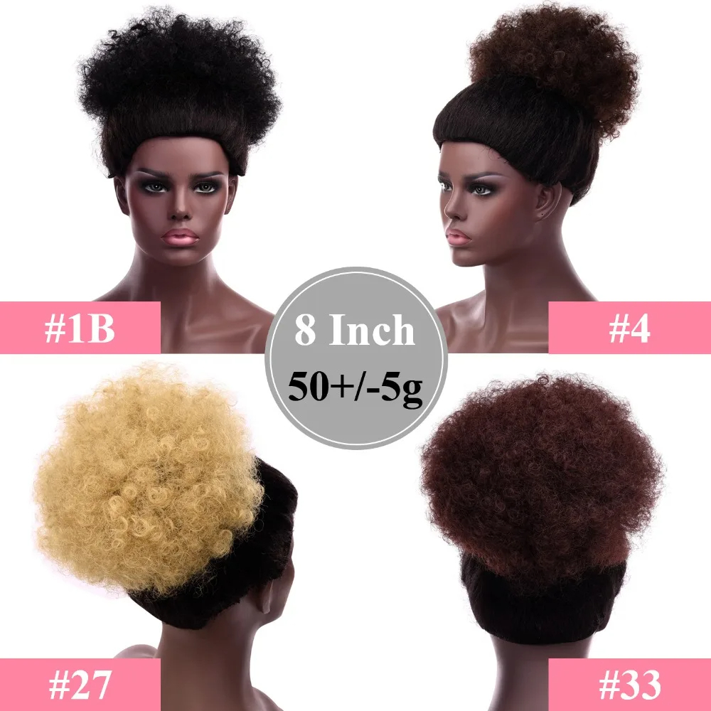 Afro puff cordão rabo de caval - Drawstring Afro Curly Puff Ponytail avaliação e preço