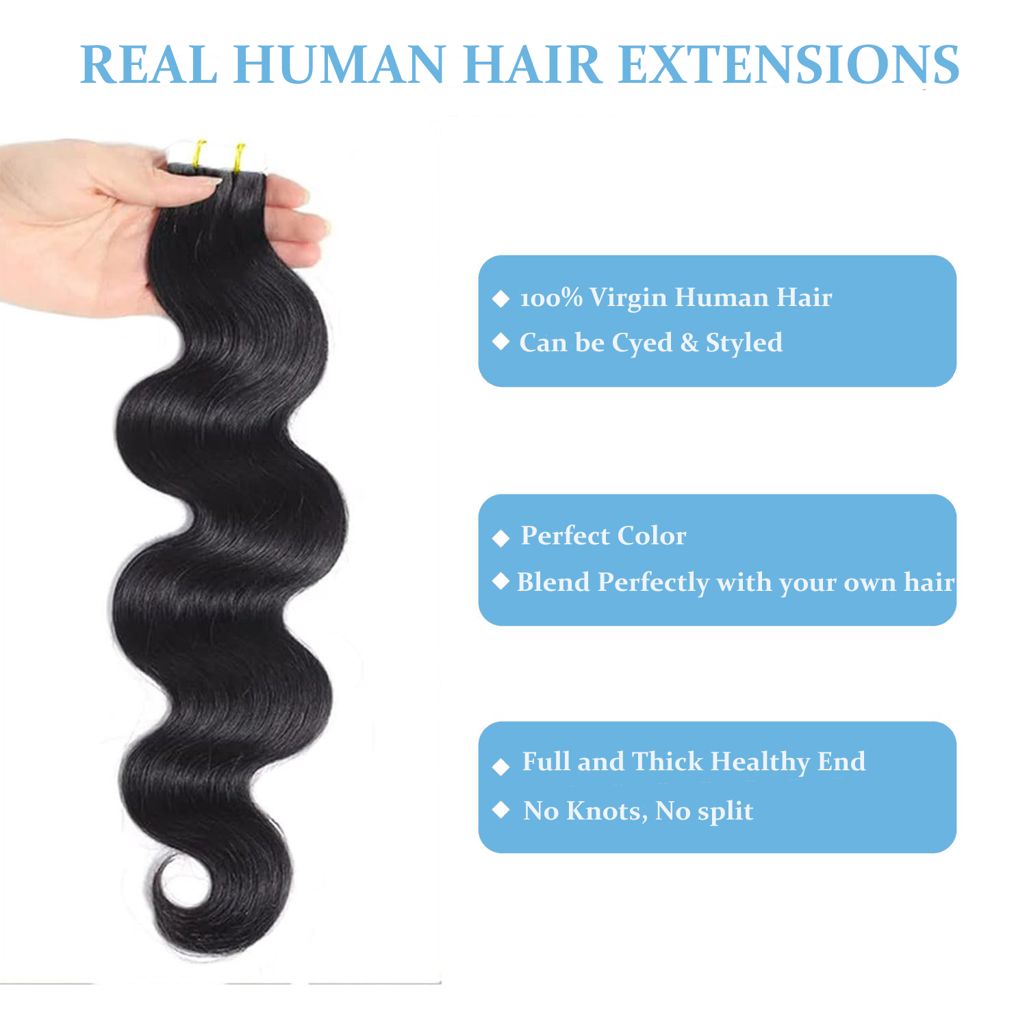 Extensão de Cabelo Humano Ondu - Invisible Tape In Extensions Real Hair avaliação e preço