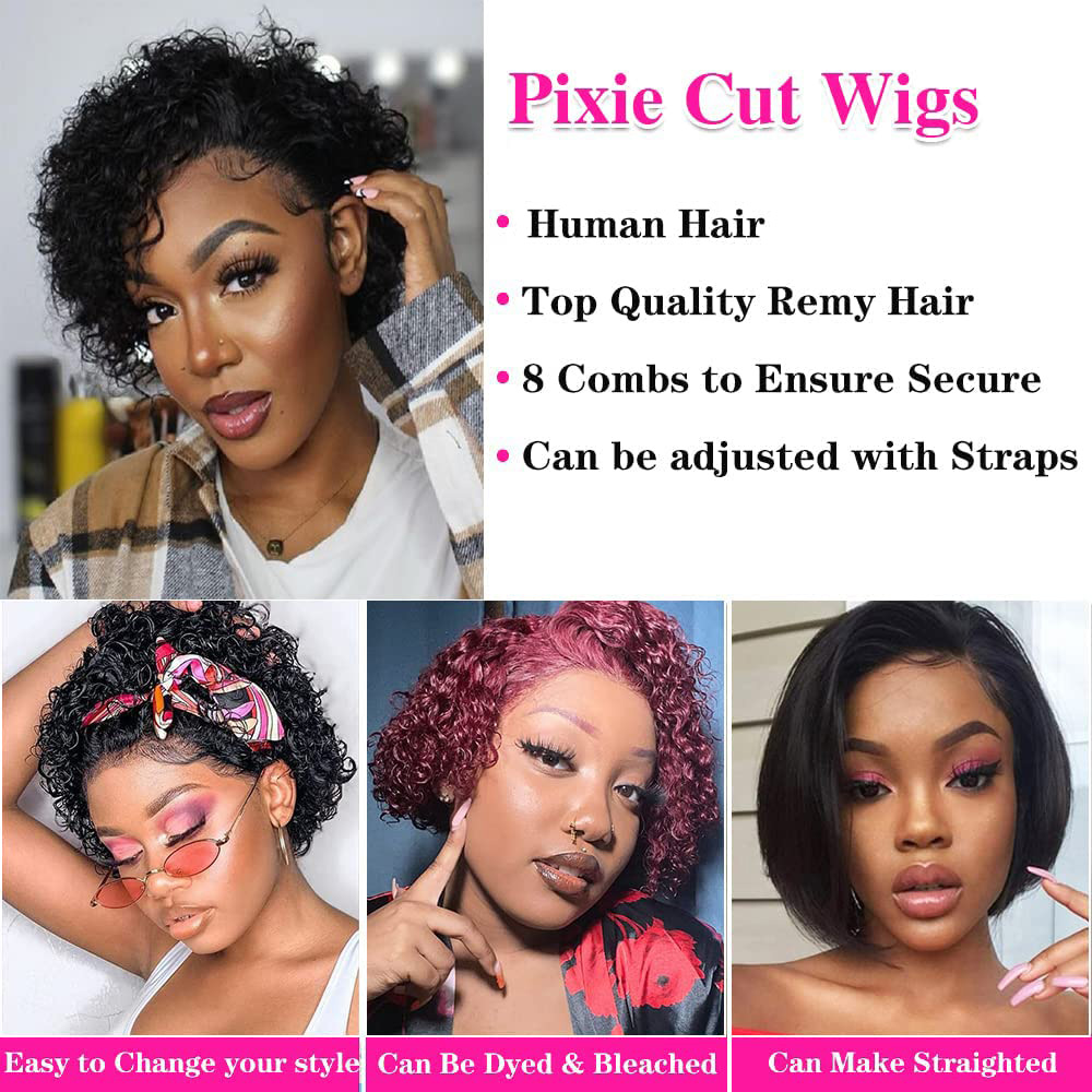 Perucas Pixie Cut 13x4, Peruca - Short Pixie Cut Wig Human Hair Cheap avaliação e preço