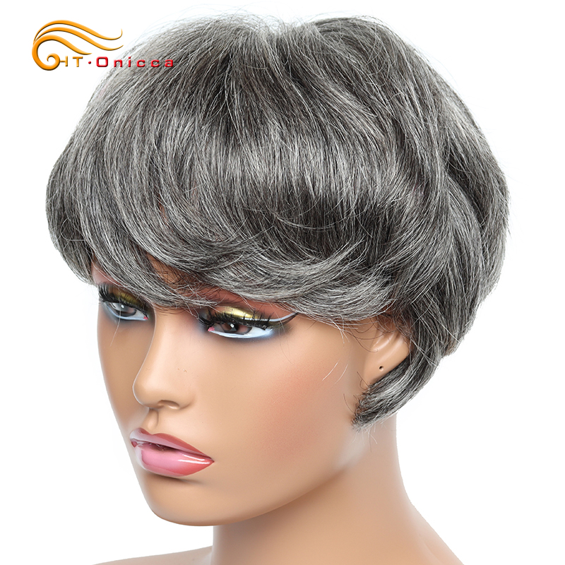 Barato peruca curta em linha r - Short Pixie Cut Wig Human Hair Cheap avaliação e preço