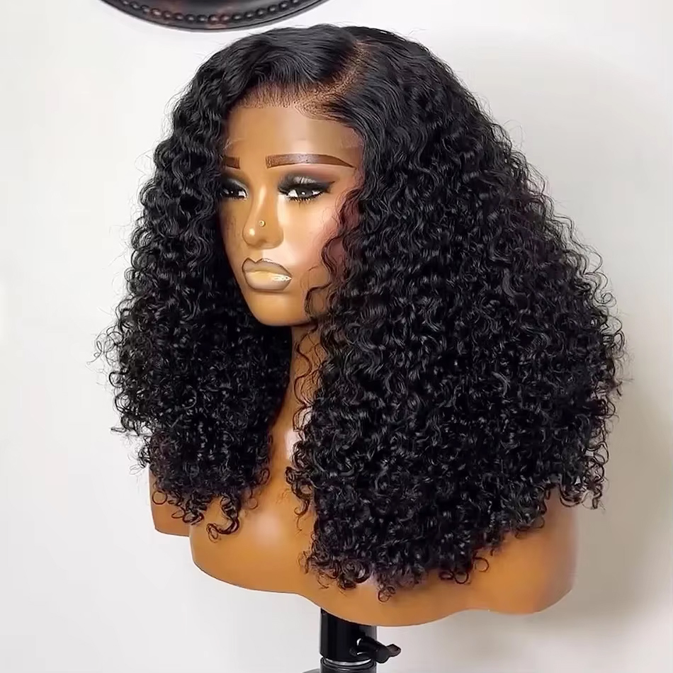 Peruca Curta Cacheada Bob 230% - Glueless Wear And Go Human Hair Wig avaliação e preço