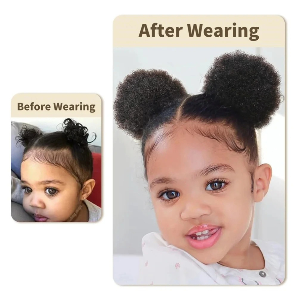 1 Unidade/Pacote Puff de Cabel - Drawstring Afro Curly Puff Ponytail avaliação e preço