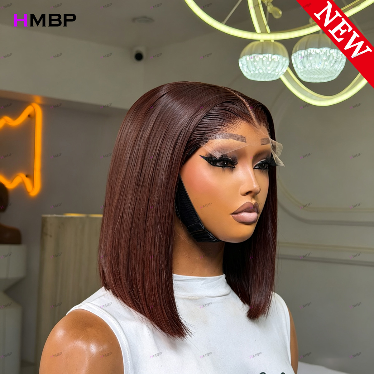 # Peruca Bob Lisa Castanho Esc - Lace Front Wigs avaliação e preço