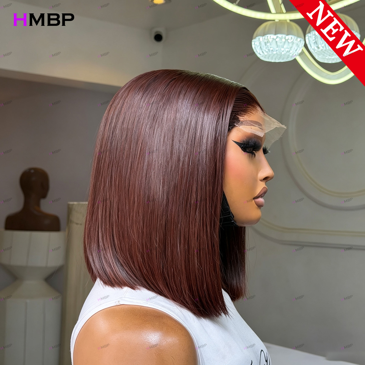 # Peruca Bob Lisa Castanho Esc - Lace Front Wigs avaliação e preço