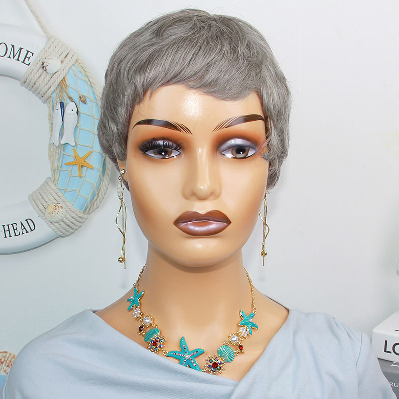 Perucas de cabelo humano curto - Short Pixie Cut Wig Human Hair Cheap avaliação e preço