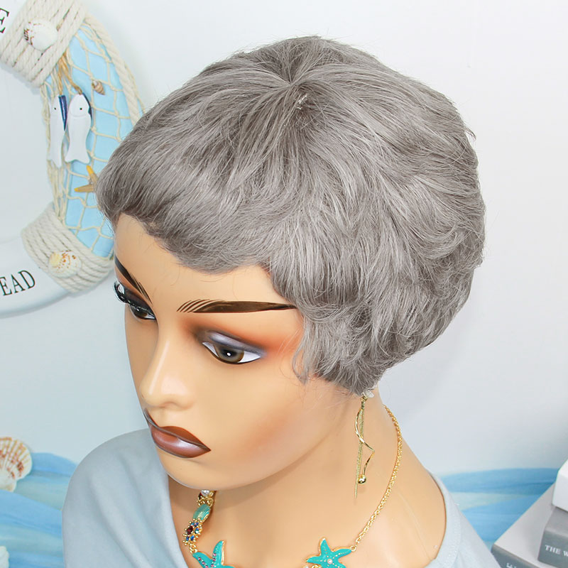 Perucas de cabelo humano curto - Short Pixie Cut Wig Human Hair Cheap avaliação e preço
