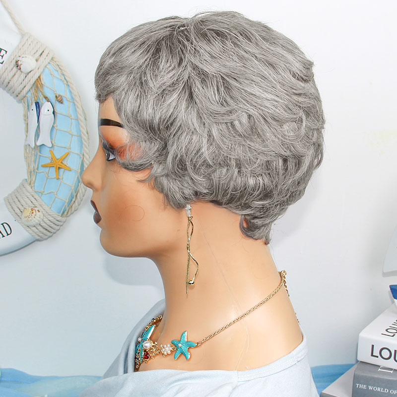 Perucas de cabelo humano curto - Short Pixie Cut Wig Human Hair Cheap avaliação e preço