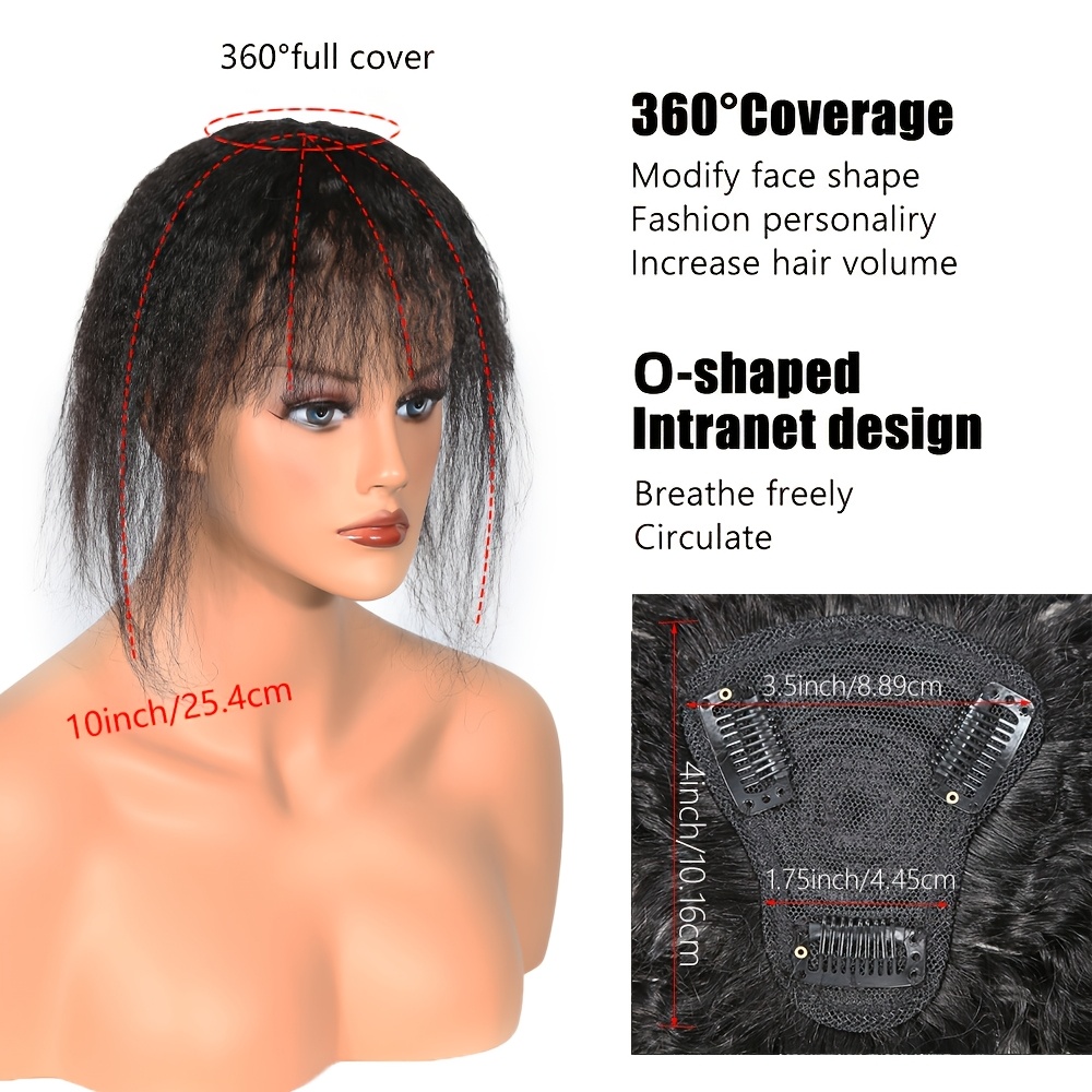 Kinky reta topper cabelo com f - Hair Bundles avaliação e preço