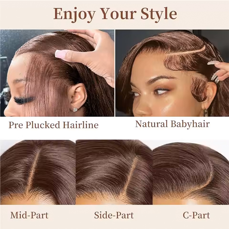Peruca de Cabelo Humano Liso C - Lace Front Wigs avaliação e preço