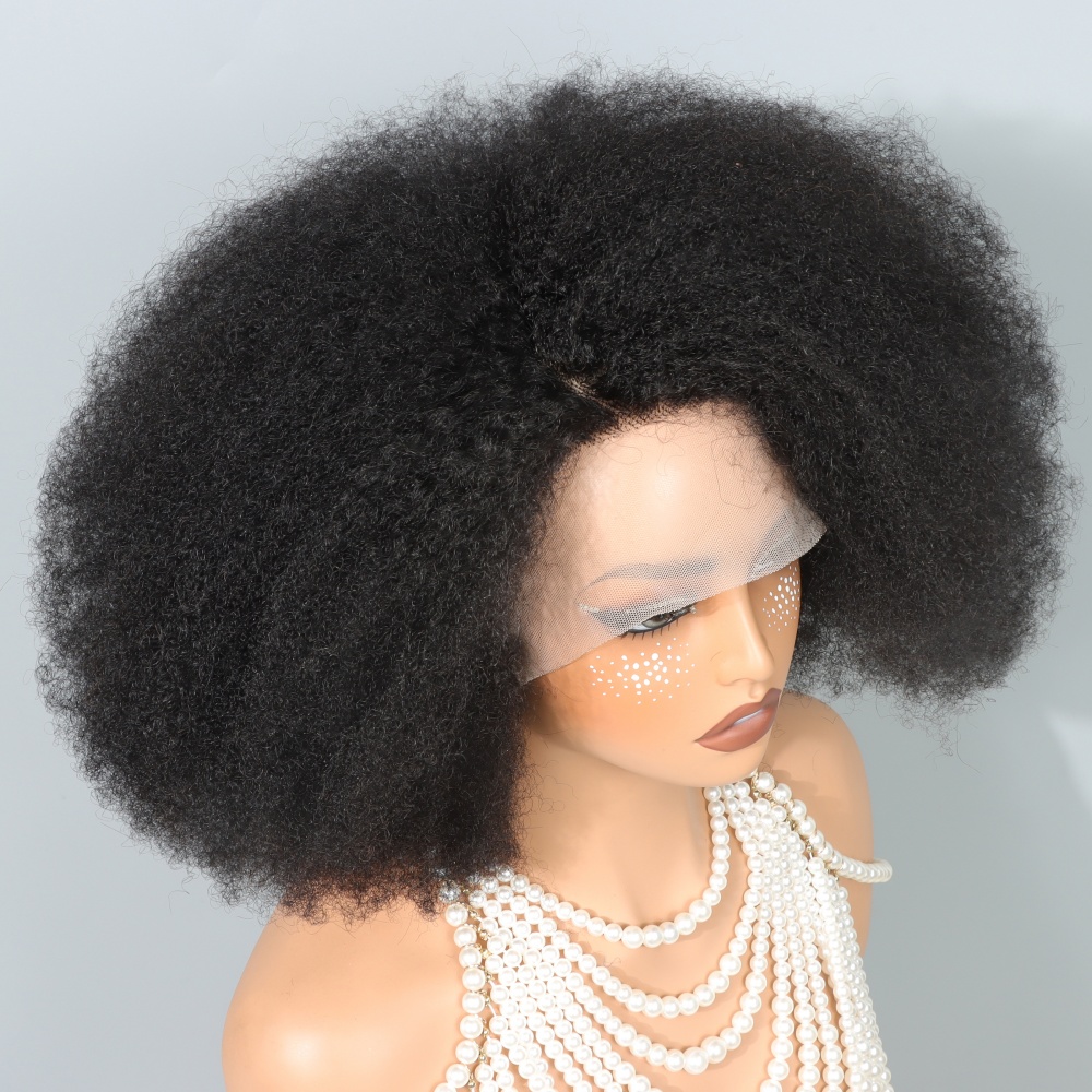 Peruca Afro de 14 Polegadas pa - Glueless Wear And Go Human Hair Wig avaliação e preço