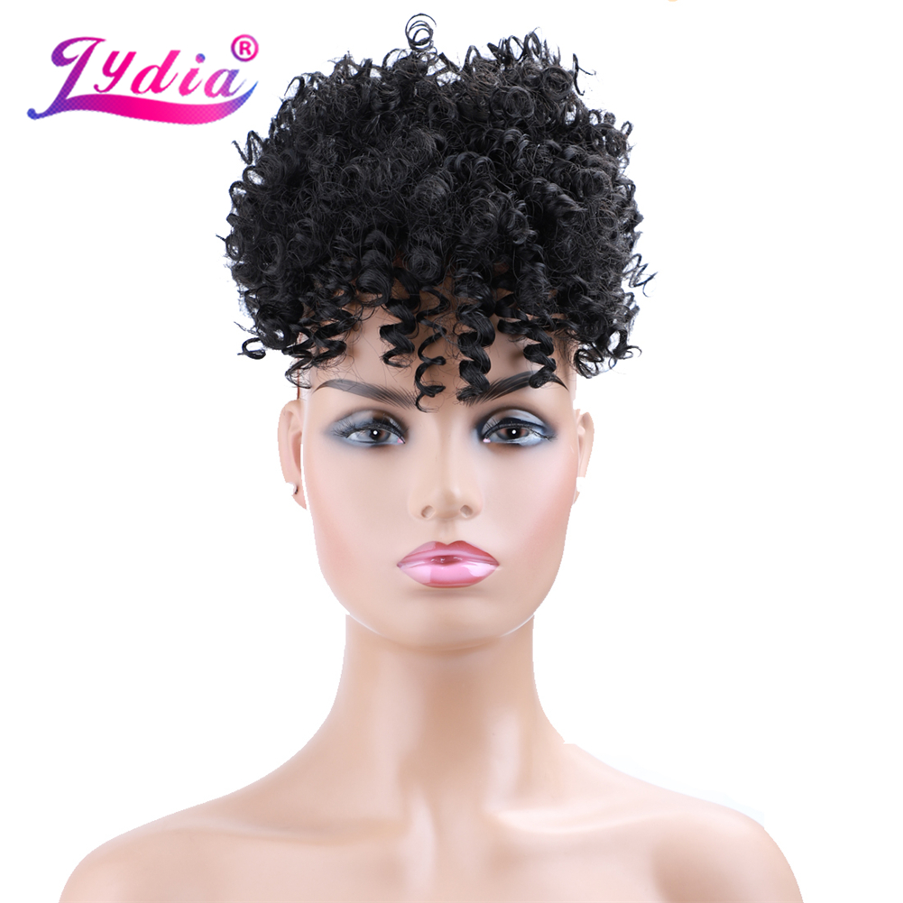Lydia cordão sintético alto pu - Drawstring Afro Curly Puff Ponytail avaliação e preço
